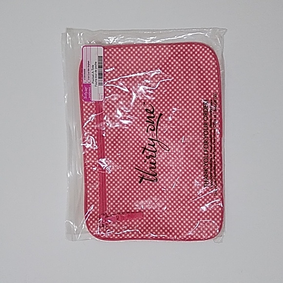 thirty-one Handbags - Thirty-one Retired Coral Gingham Pocket-A-Tote